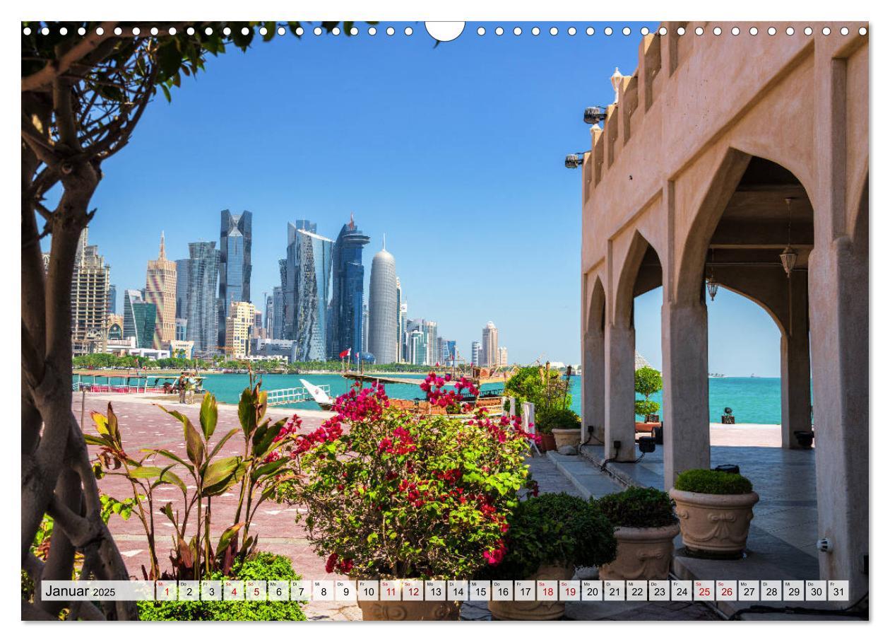 Bild: 9783435141944 | Doha - Hauptstadt von Katar (Wandkalender 2025 DIN A3 quer),...