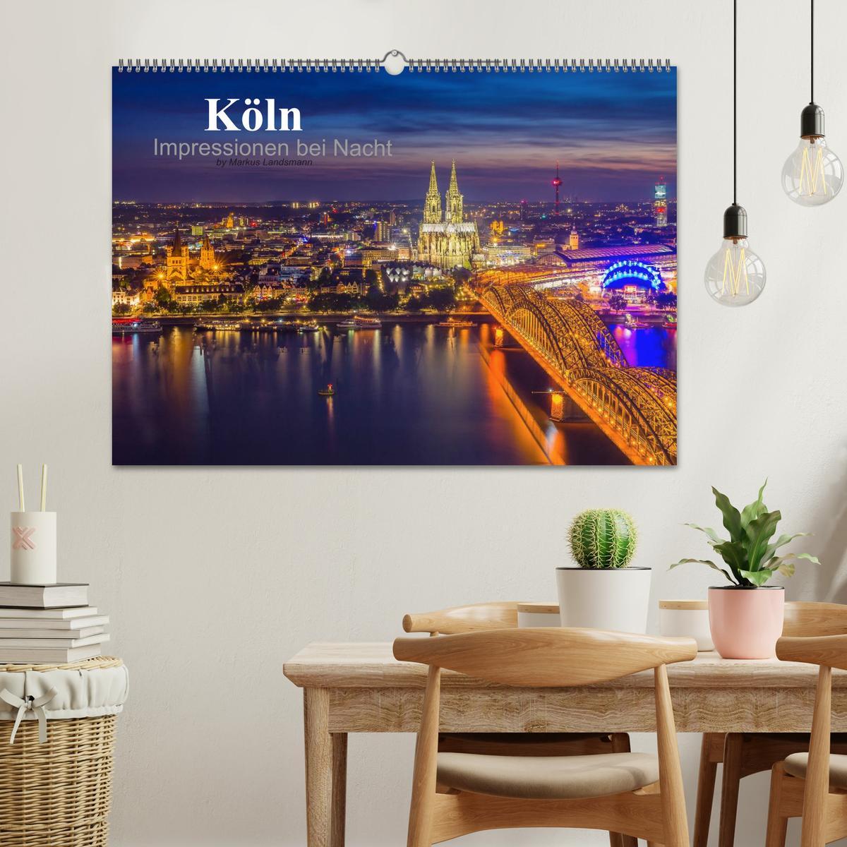 Bild: 9783435576357 | Köln Impressionen bei Nacht (Wandkalender 2025 DIN A2 quer),...