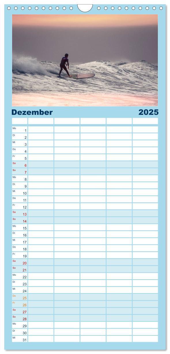 Bild: 9783457122884 | Familienplaner 2025 - Surfen - so cool mit 5 Spalten (Wandkalender,...