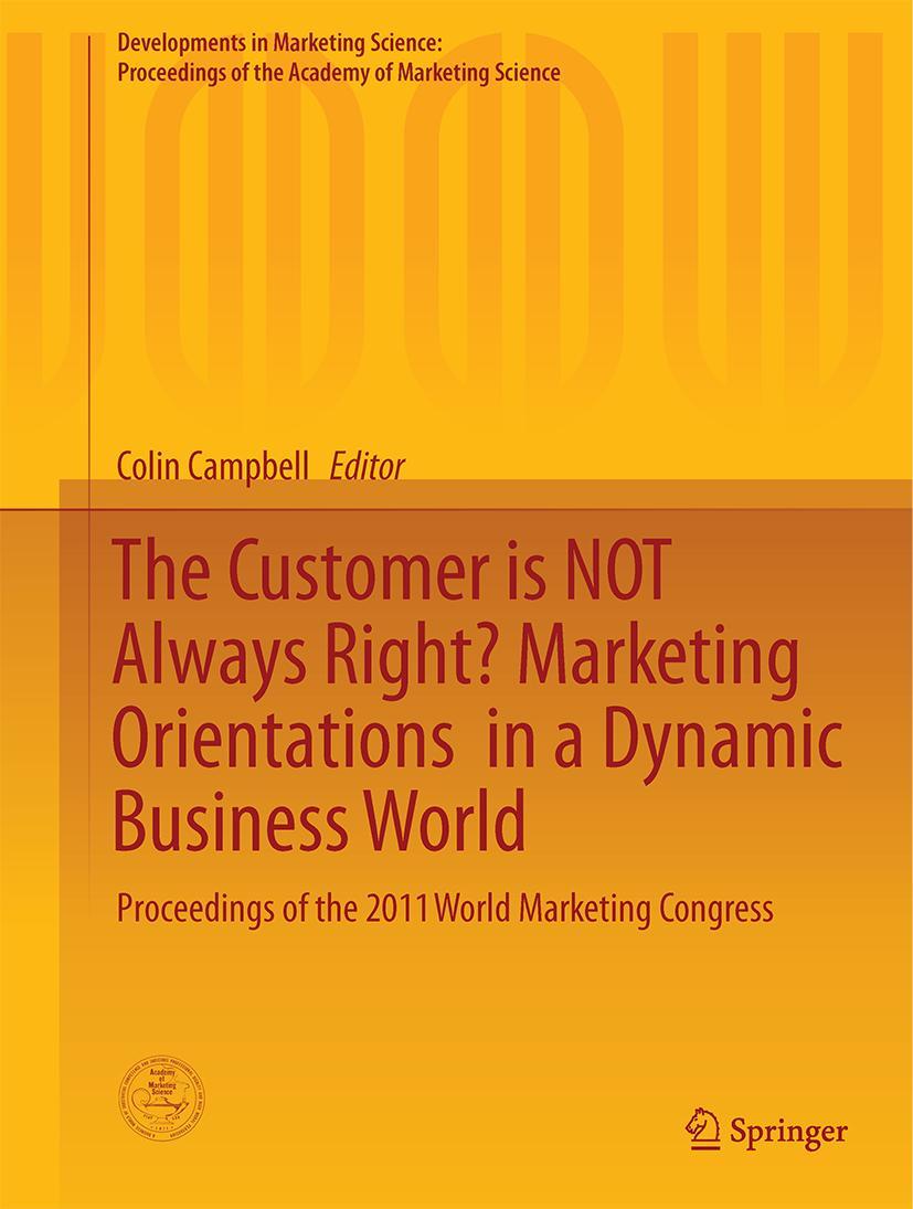 Cover: 9783319500065 | The Customer is NOT Always Right? Marketing Orientations in a...