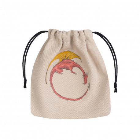 Cover: 5907814951854 | Dragon Beige &amp; multicolor Dice Bag | Dice Bag | QWODRA10 | Q-workshop