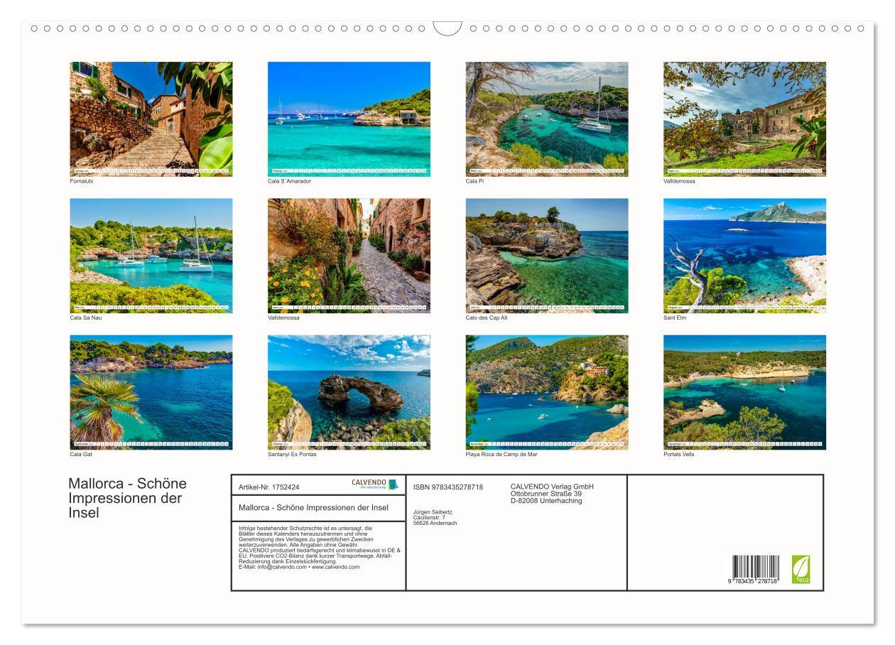 Bild: 9783435278718 | Mallorca - Schöne Impressionen der Insel (Wandkalender 2025 DIN A2...