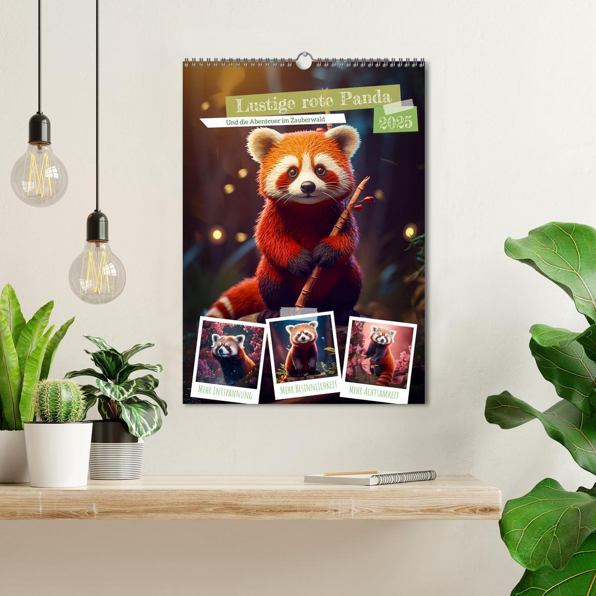 Bild: 9783435876235 | Lustige rote Panda (Wandkalender 2025 DIN A3 hoch), CALVENDO...