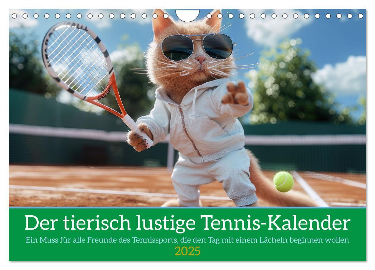 Cover: 9783457180488 | Der tierisch lustige Tennis-Kalender (Wandkalender 2025 DIN A4...