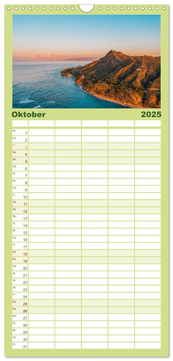 Bild: 9783457094136 | Familienplaner 2025 - Hawaii Traumziel mit 5 Spalten (Wandkalender,...