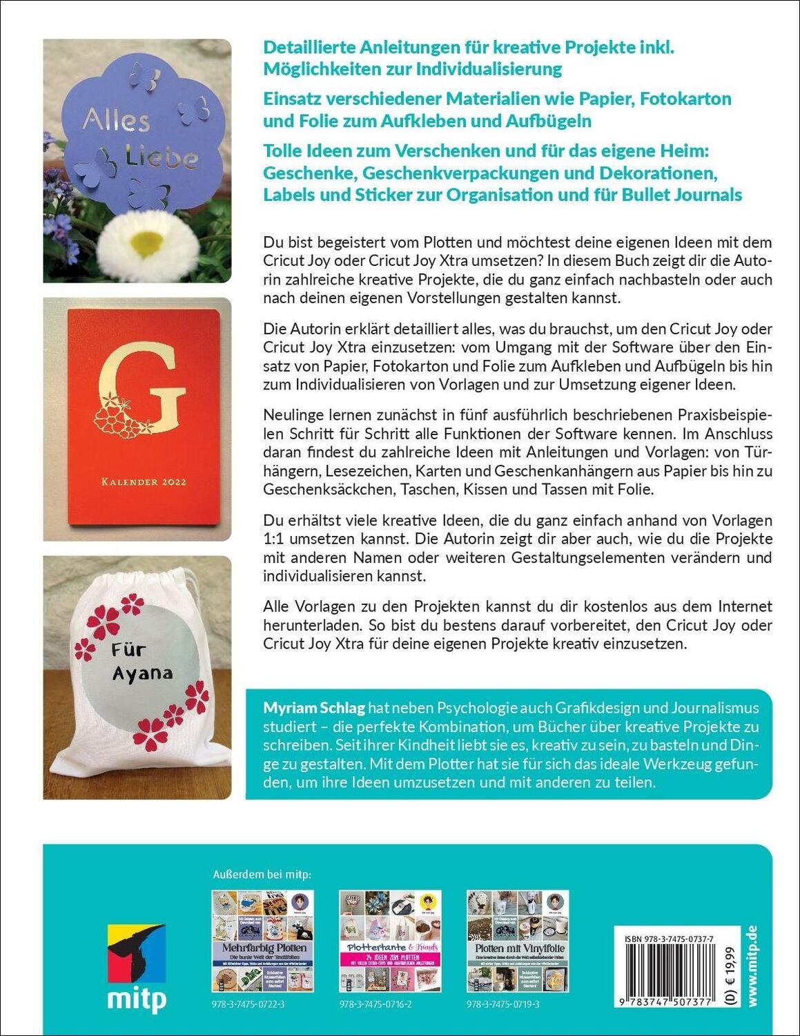 Rückseite: 9783747507377 | Plotten mit dem Cricut Joy &amp; Cricut Joy Xtra | Myriam Schlag | Buch