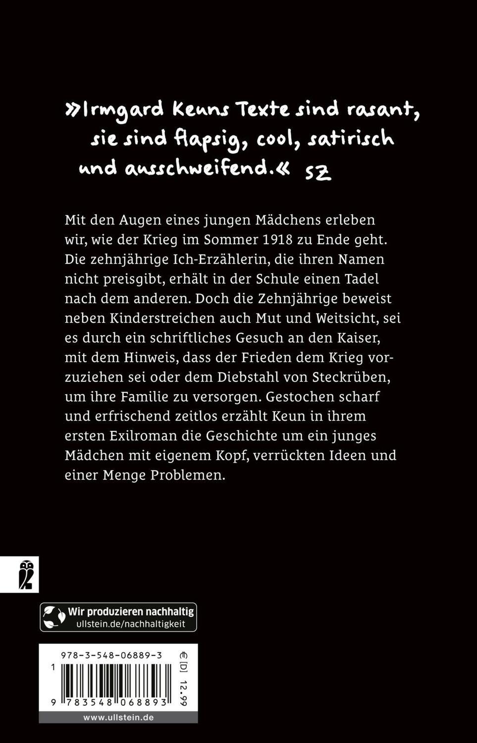 Rückseite: 9783548068893 | Das Mädchen, mit dem die Kinder nicht verkehren durften | Irmgard Keun