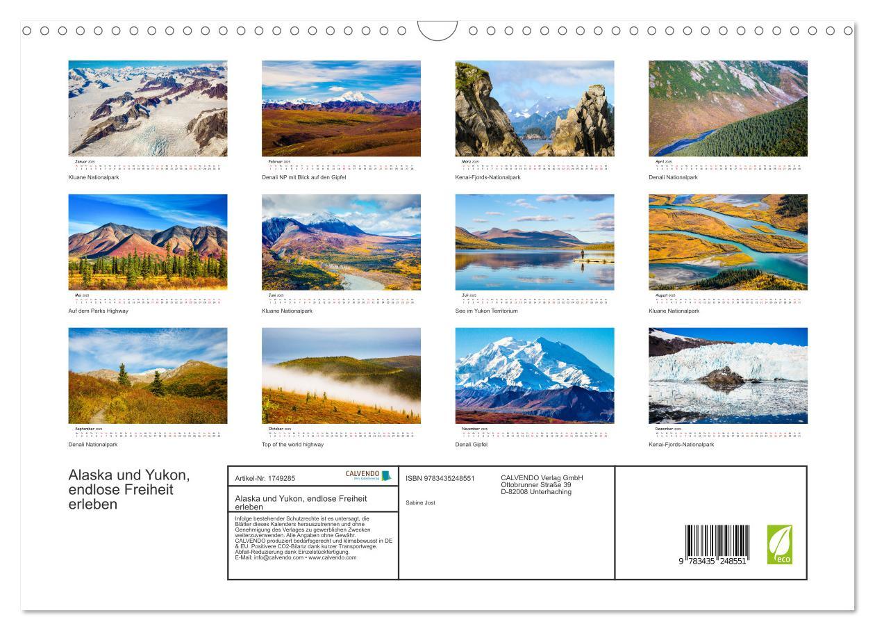 Bild: 9783435248551 | Alaska und Yukon, endlose Freiheit erleben (Wandkalender 2025 DIN...