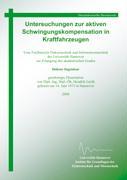 Cover: 9783833424359 | Untersuchungen zur aktiven Schwingungskompensation in Kraftfahrzeugen