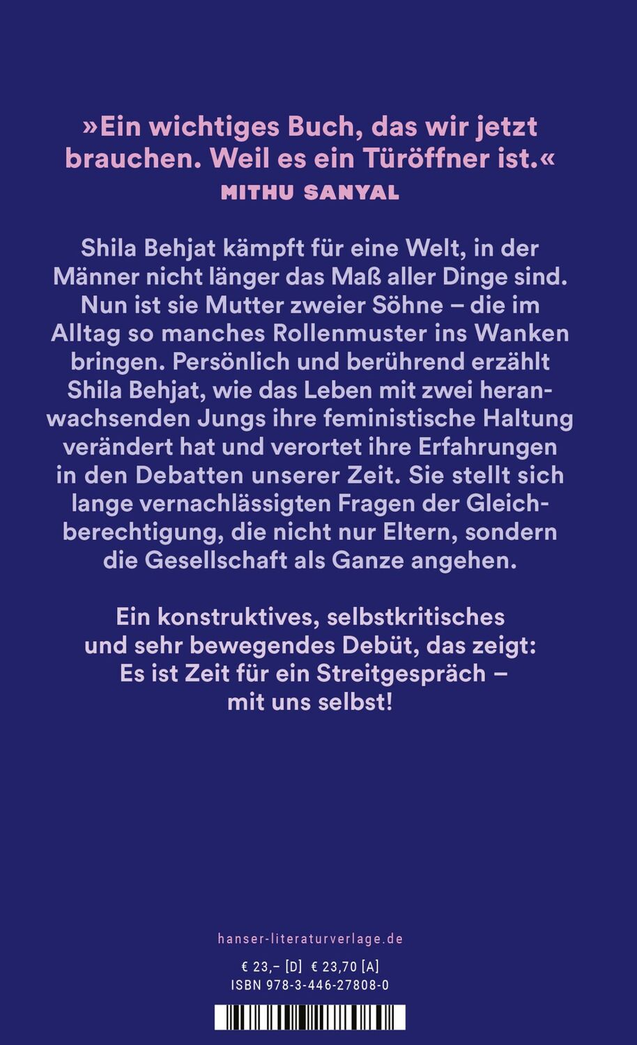 Bild: 9783446278080 | Söhne großziehen als Feministin | Ein Streitgespräch mit mir selbst