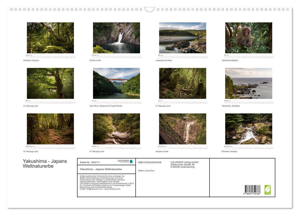 Bild: 9783435344338 | Yakushima - Japans Weltnaturerbe (Wandkalender 2025 DIN A2 quer),...