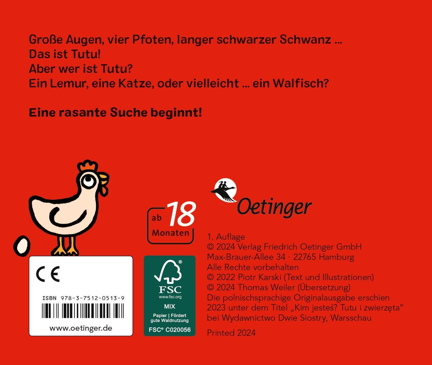 Rückseite: 9783751205139 | Wer bist du? Tutu und die Tiere | Piotr Karski | Buch | 56 S. | 2024