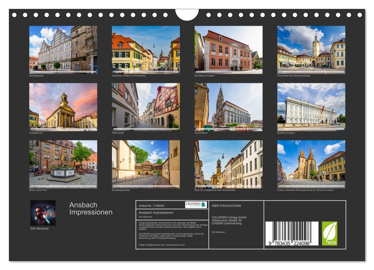 Bild: 9783435224098 | Ansbach Impressionen (Wandkalender 2025 DIN A4 quer), CALVENDO...