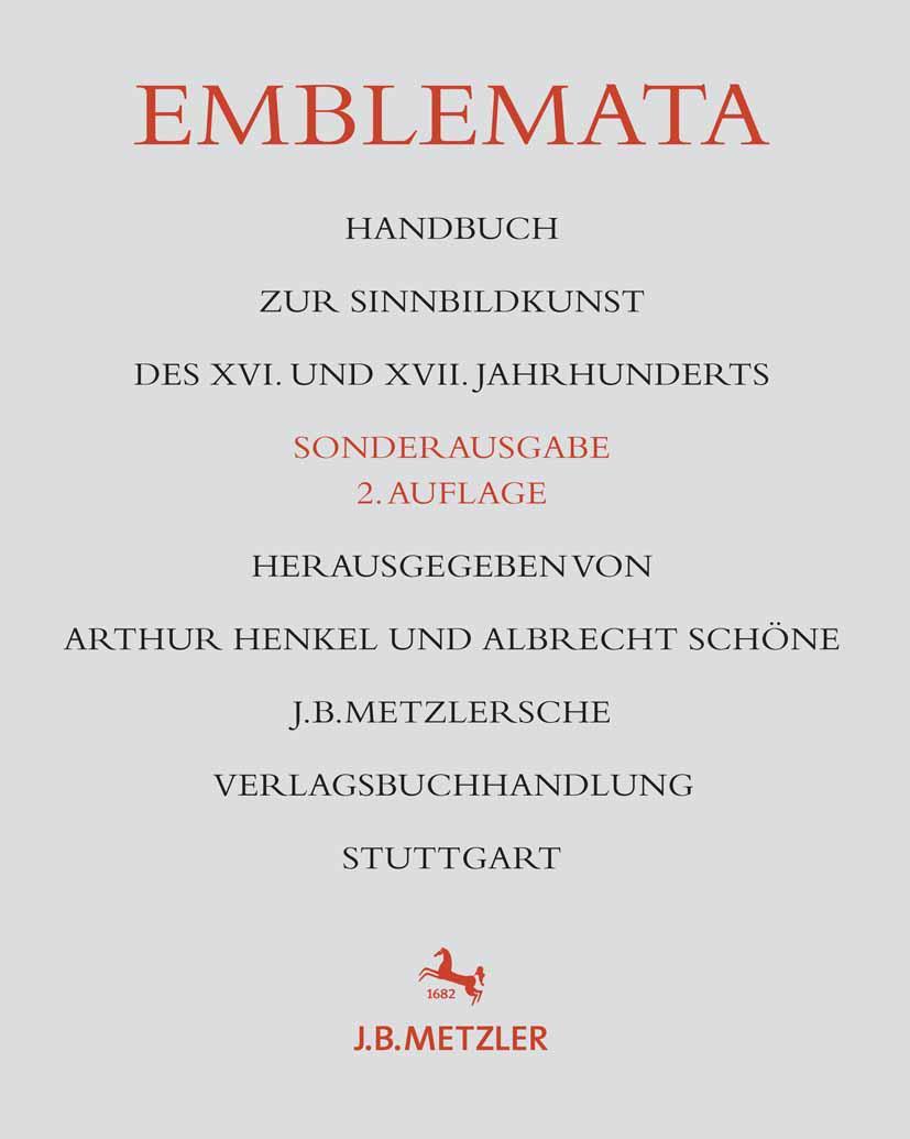 Cover: 9783476025371 | Emblemata | Handbuch zur Sinnbildkunst des XVI. und XVII. Jahrhunderts