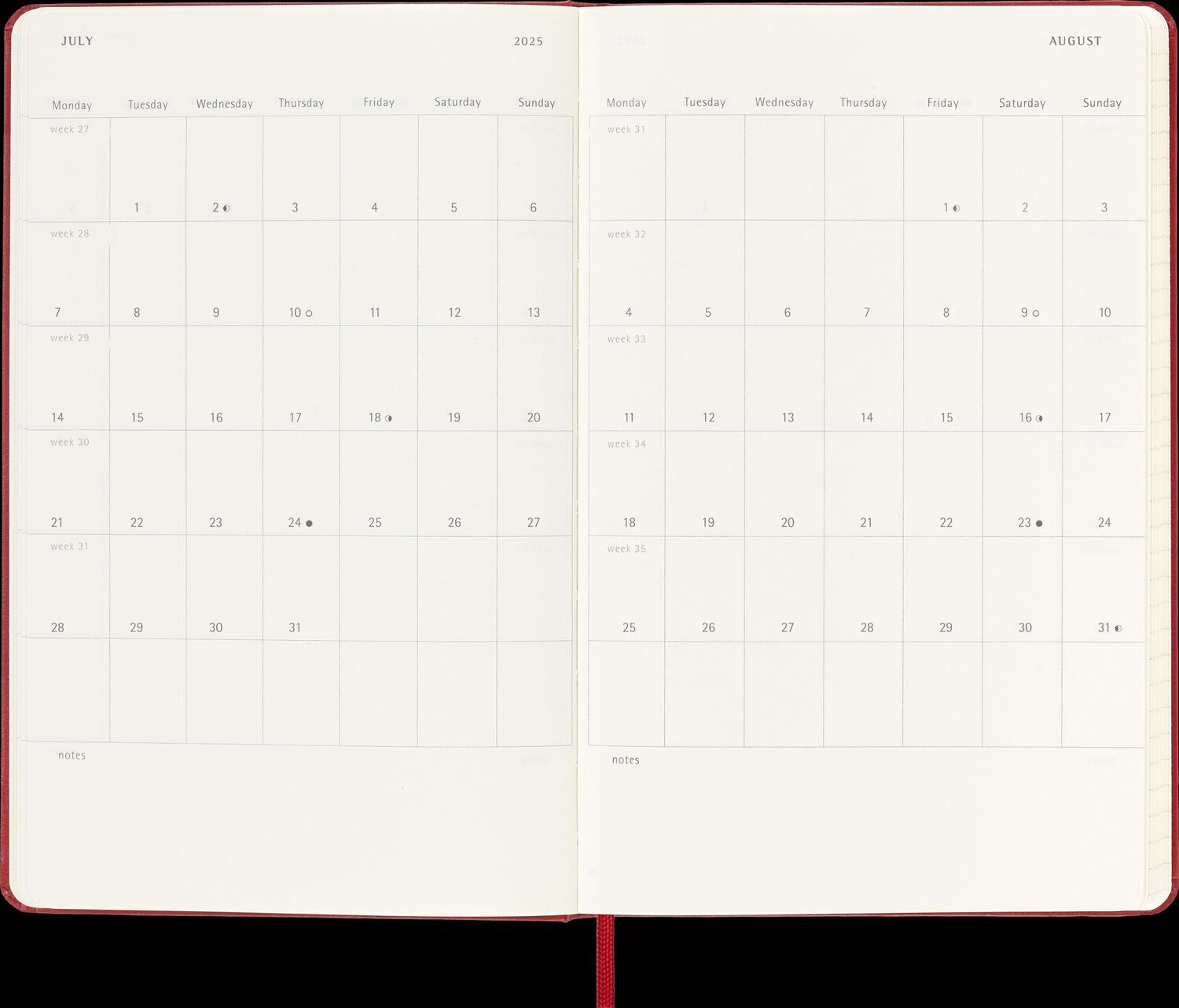 Bild: 8056999270575 | Moleskine 18 Monate Wochen Notizkalender 2024/2025, L/A5, 1 Wo = 1...