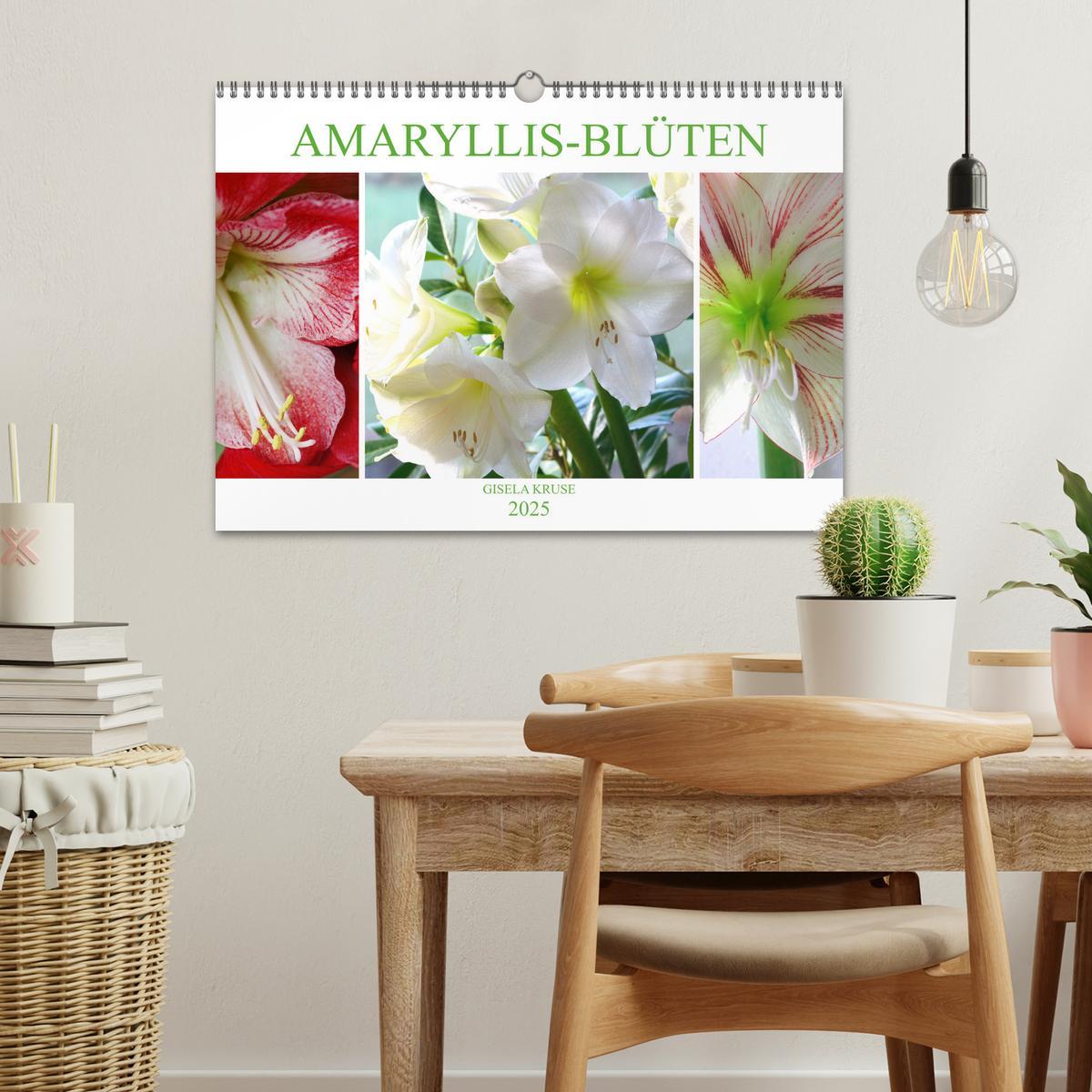 Bild: 9783435382514 | Amaryllis-Blüten (Wandkalender 2025 DIN A3 quer), CALVENDO...