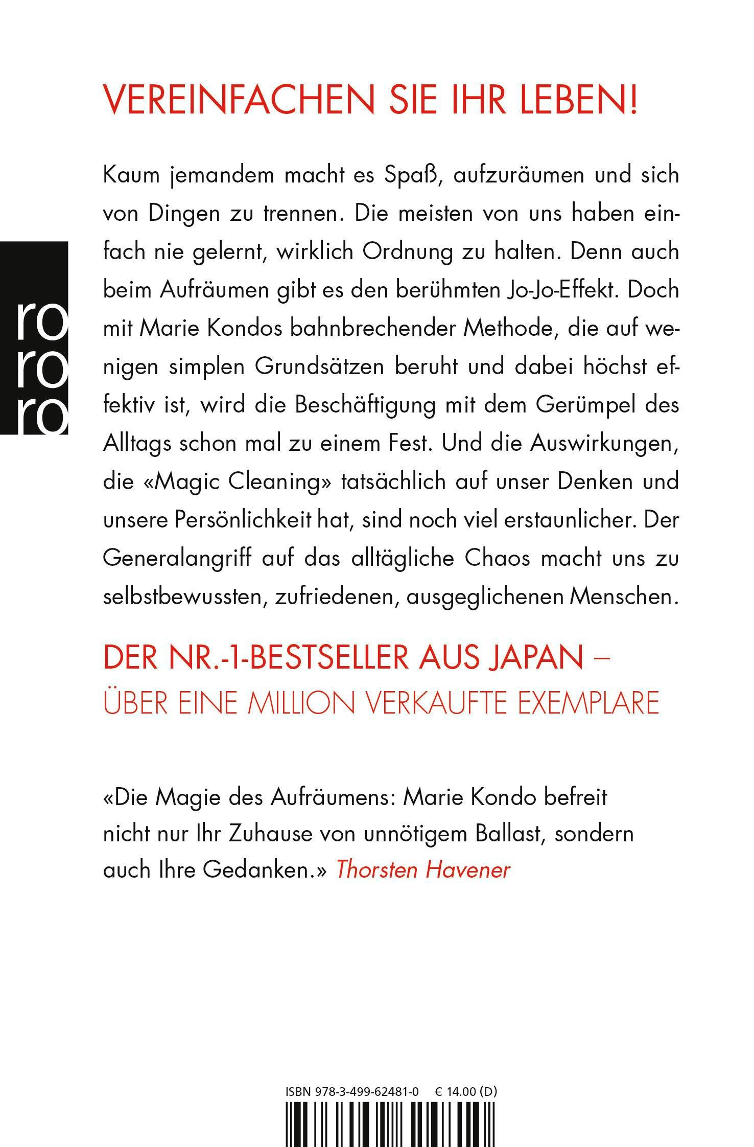 Rückseite: 9783499624810 | Magic Cleaning 1: Wie richtiges Aufräumen Ihr Leben verändert | Kondo