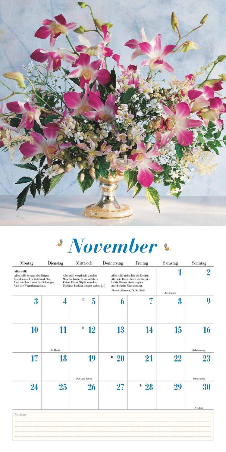 Bild: 4250809652832 | Blumenliebe 2025 - Broschürenkalender - Mit Gedichten - Format 30 x...