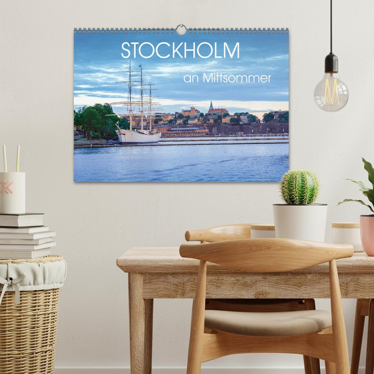 Bild: 9783435500994 | Stockholm an Mittsommer (Wandkalender 2025 DIN A3 quer), CALVENDO...