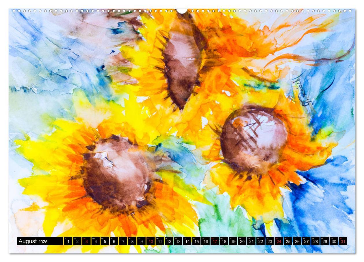 Bild: 9783435497980 | Blumenjahr - Bunte Blüten in Aquarell (Wandkalender 2025 DIN A2...