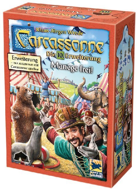 Cover: 4015566018341 | Carcassonne, Manege frei! (Spiel-Zubehör) | Die 10. Erweiterung | 2019