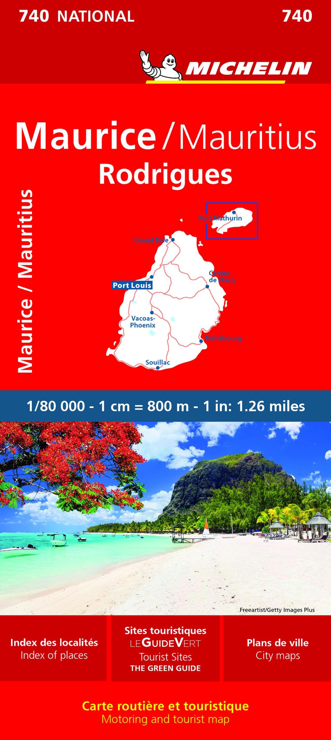 Bild: 9782067259102 | Maurice (Mauritius) - Michelin National Map 740 | Michelin | Englisch