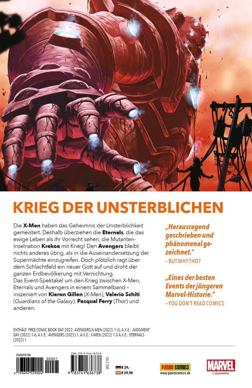 Rückseite: 9783741636738 | A.X.E.: Tag der Enscheidung | Kieron Gillen (u. a.) | Taschenbuch