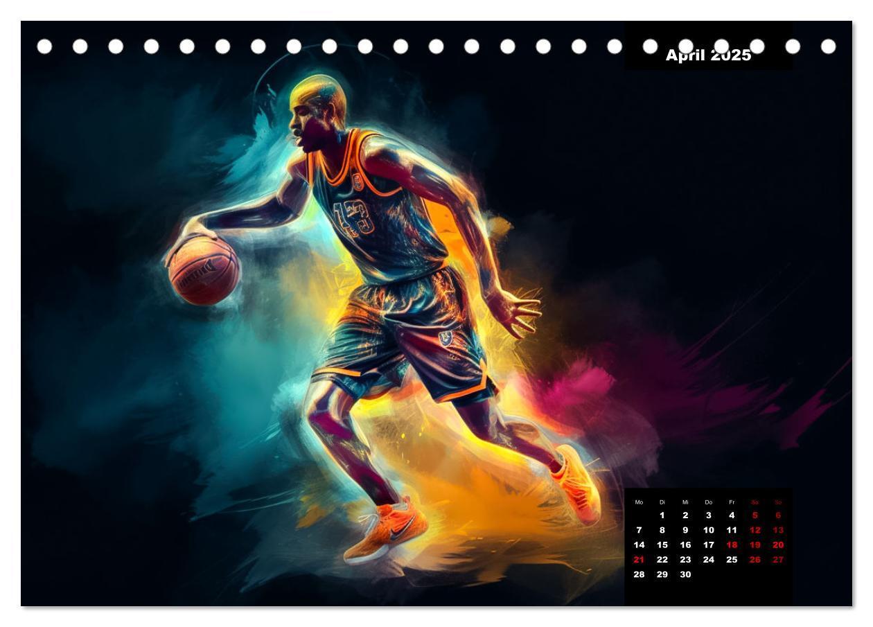 Bild: 9783383905667 | Faszination Basketball (Tischkalender 2025 DIN A5 quer), CALVENDO...