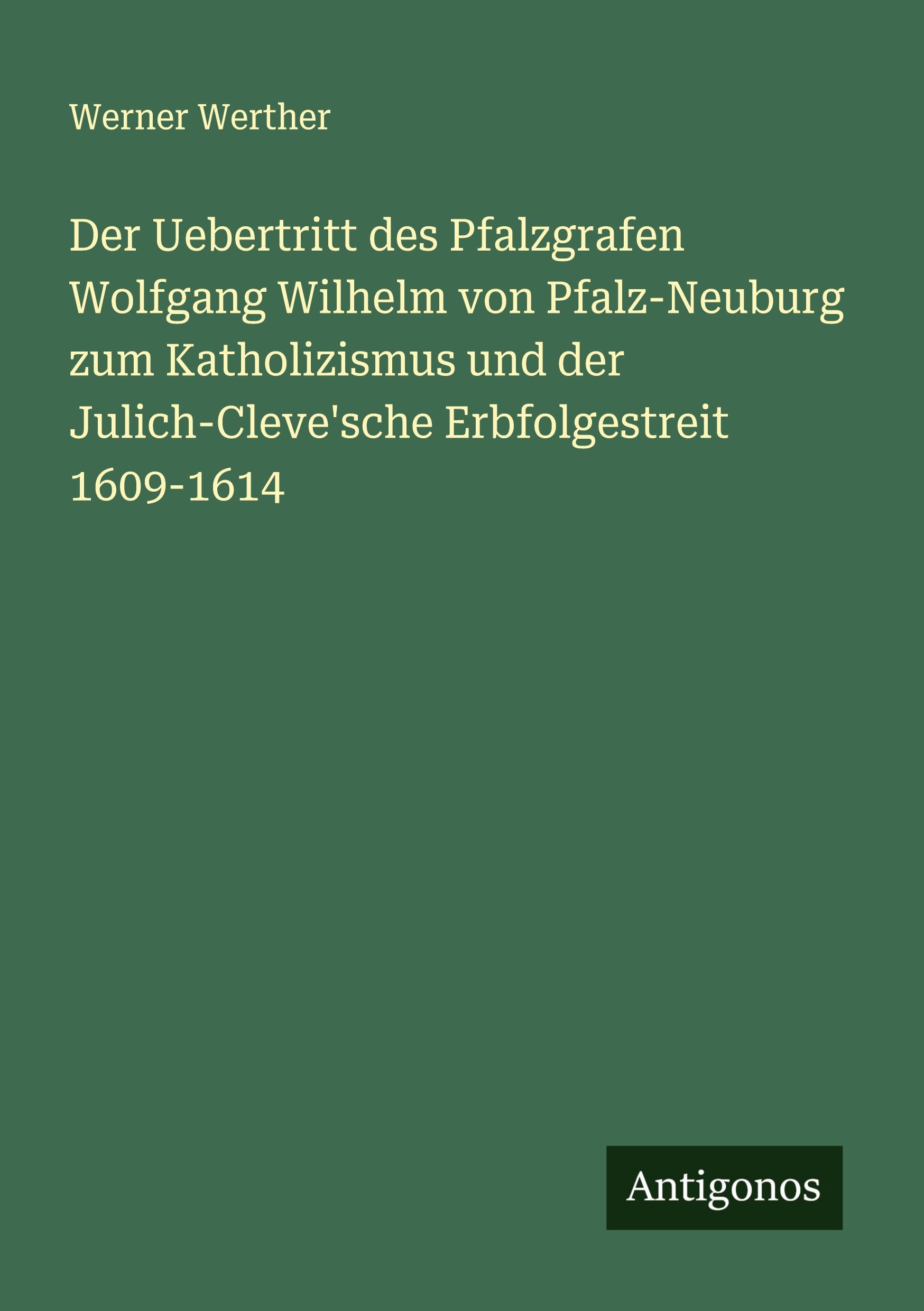 Cover: 9783386433181 | Der Uebertritt des Pfalzgrafen Wolfgang Wilhelm von Pfalz-Neuburg...