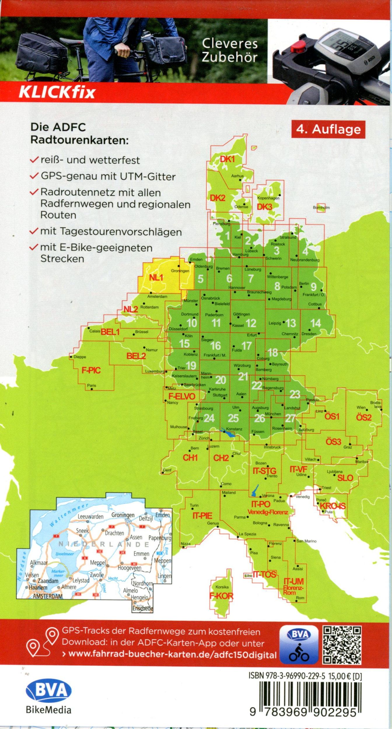 Bild: 9783969902295 | ADFC-Radtourenkarte NL 1 Niederlande Nord 1:150.000, reiß- und...