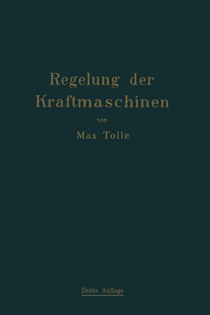 Cover: 9783642904738 | Regelung der Kraftmaschinen | Max Tolle | Taschenbuch | Paperback