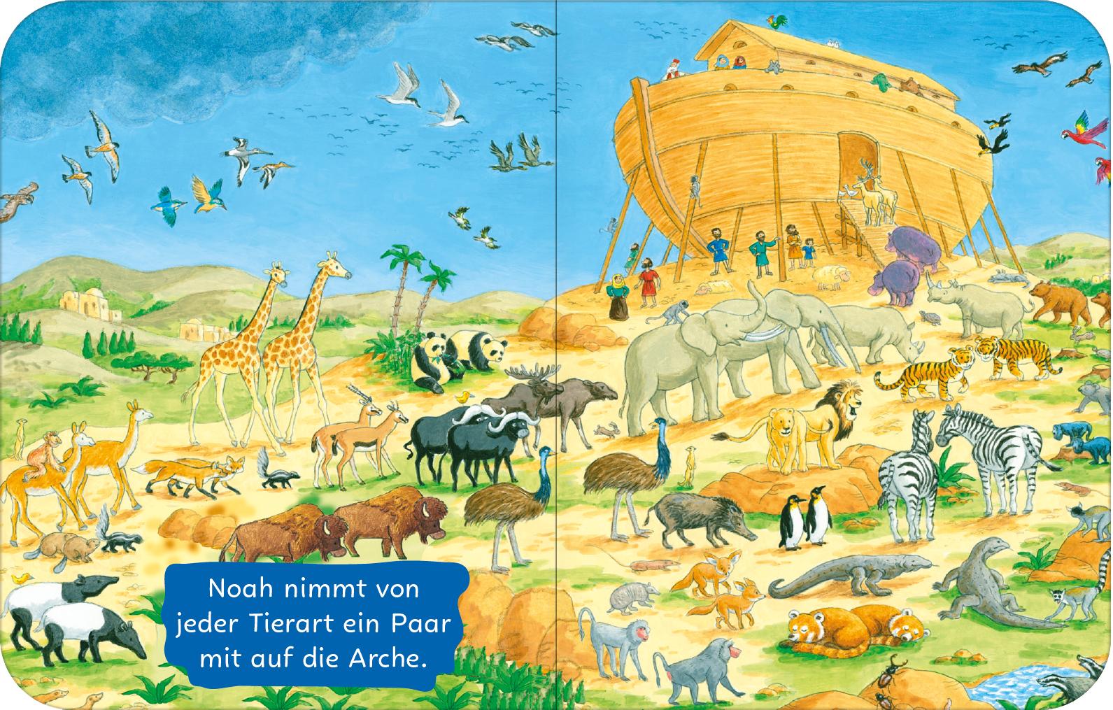 Bild: 9783766637642 | Noah und die Arche | Mini-Wimmelbuch | Vera Lörks | Buch | 14 S.