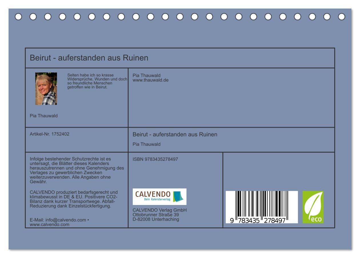 Bild: 9783435278497 | Beirut - auferstanden aus Ruinen (Tischkalender 2025 DIN A5 quer),...