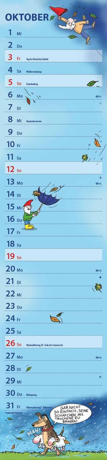 Bild: 4251732343286 | Notizkalender Humor 2025 - Streifenplaner 15x64 cm - Wandkalender -...