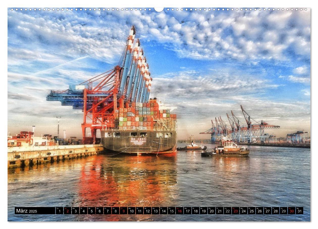 Bild: 9783435689538 | Faszination Hafen - Hamburg (Wandkalender 2025 DIN A2 quer),...