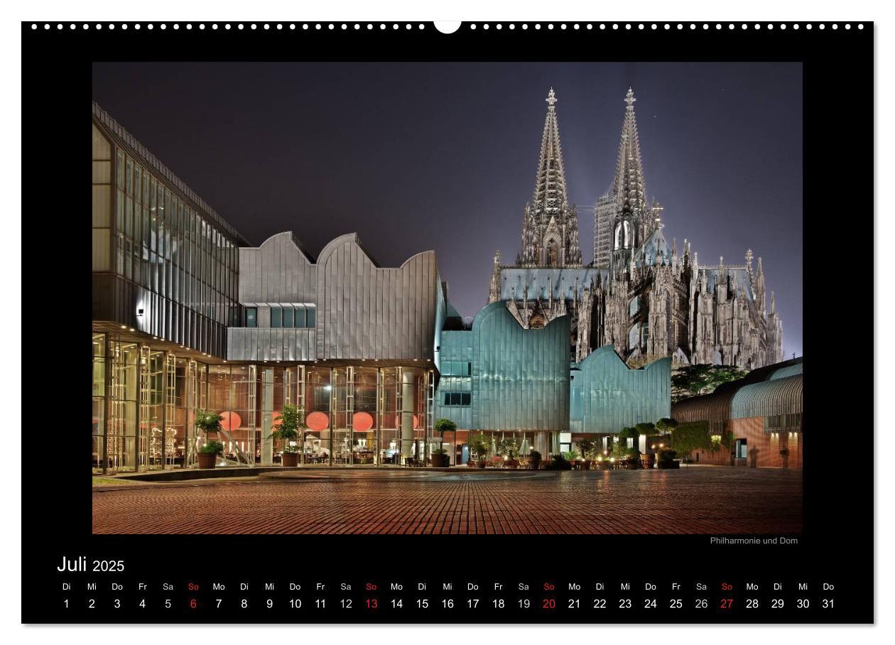 Bild: 9783435781706 | Köln ¿ Nachts 2025 (Wandkalender 2025 DIN A2 quer), CALVENDO...