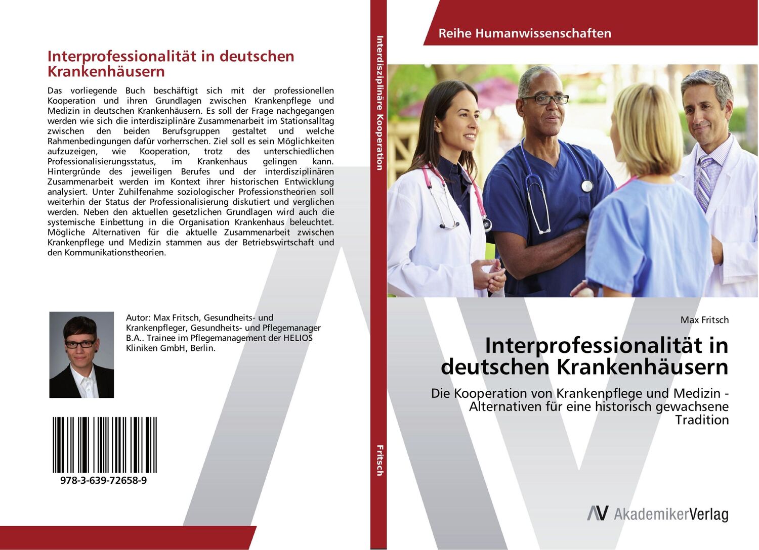 Cover: 9783639726589 | Interprofessionalität in deutschen Krankenhäusern | Max Fritsch | Buch