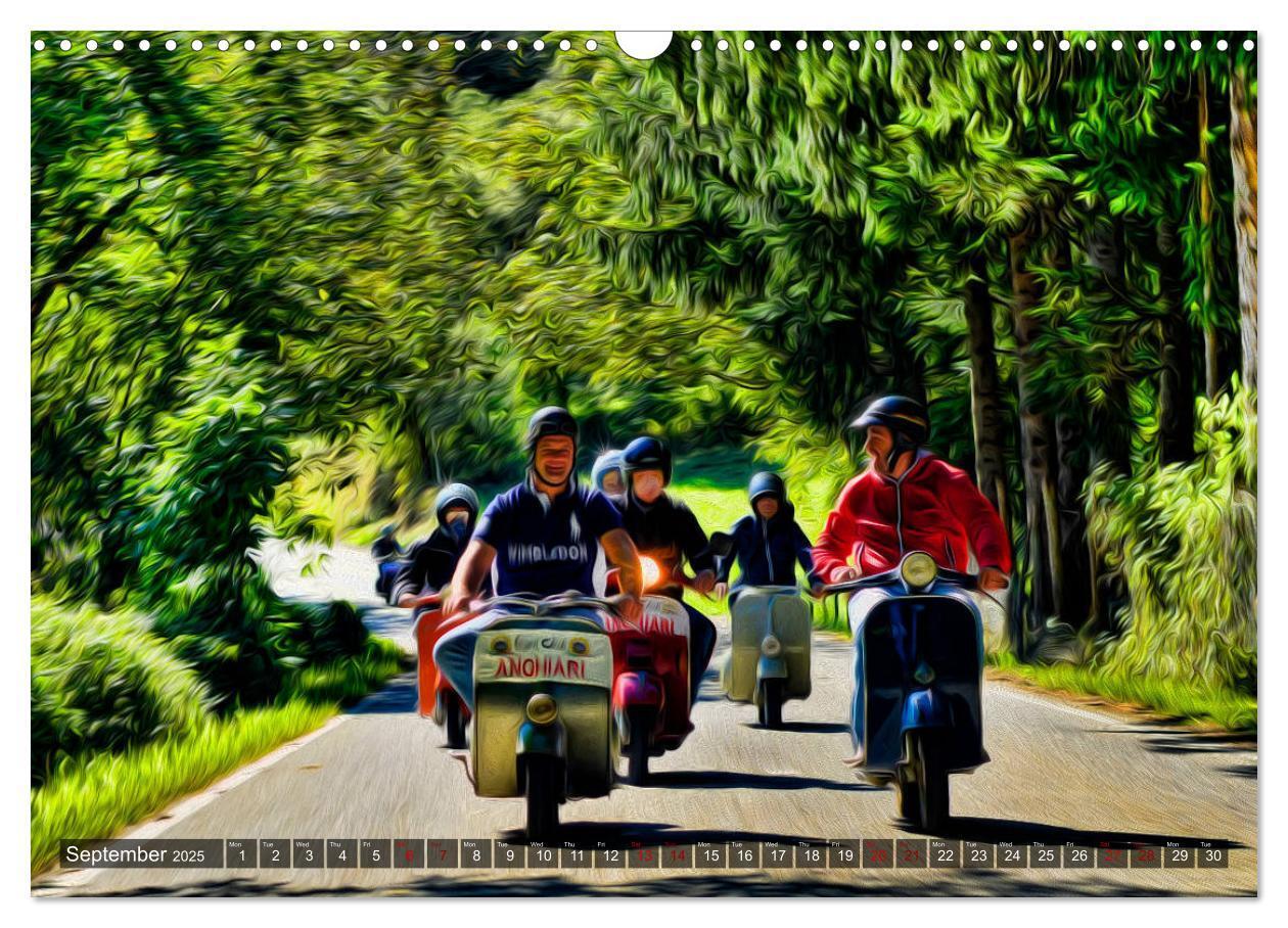 Bild: 9781325949076 | Low-angle shots of scooters (Wall Calendar 2025 DIN A3 landscape),...