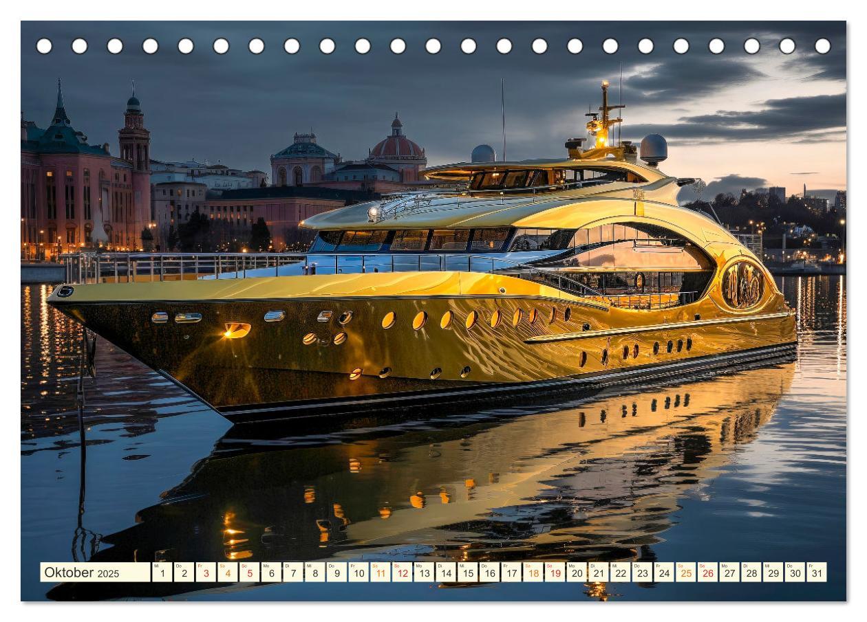 Bild: 9783383886812 | Mega Yachten Fantasien (Tischkalender 2025 DIN A5 quer), CALVENDO...