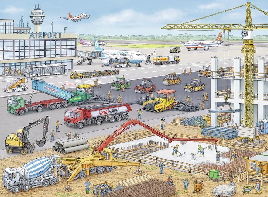 Bild: 4005556106240 | Baustelle am Flughafen. Kinderpuzzle 100 Teile | Spiel | 10624 | 2017