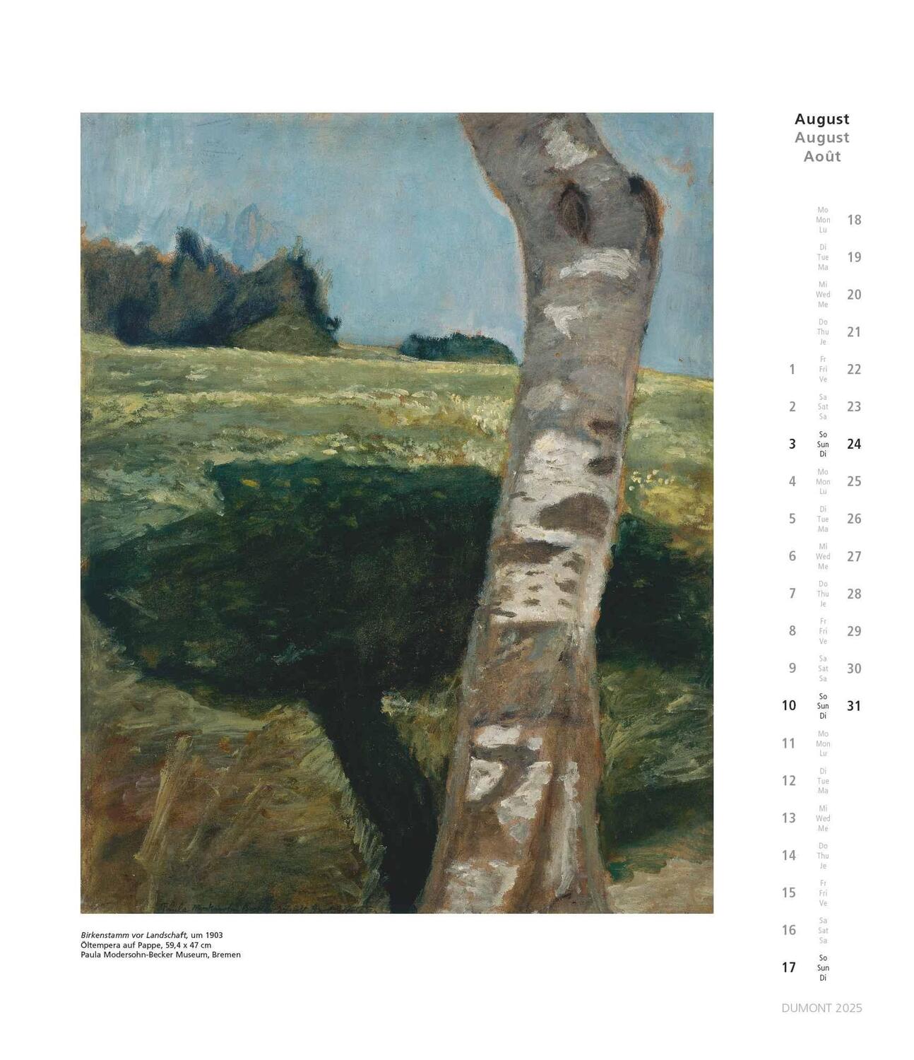 Bild: 4250809653990 | Paula Modersohn-Becker 2025 - Kunstkalender - Wandkalender im...