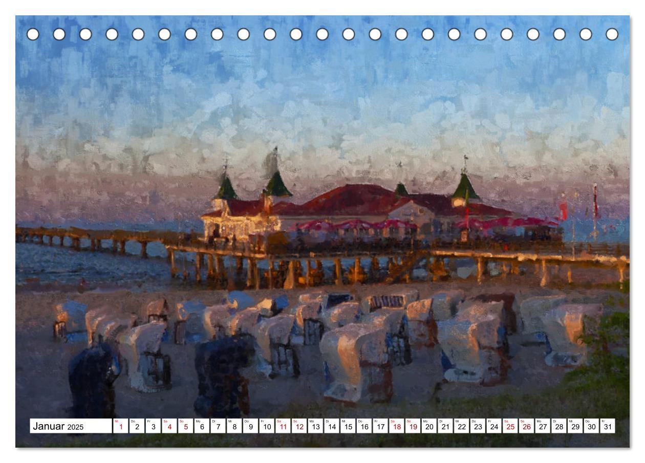 Bild: 9783435028306 | Malerische Insel Usedom - Acryl Impressionen (Tischkalender 2025...