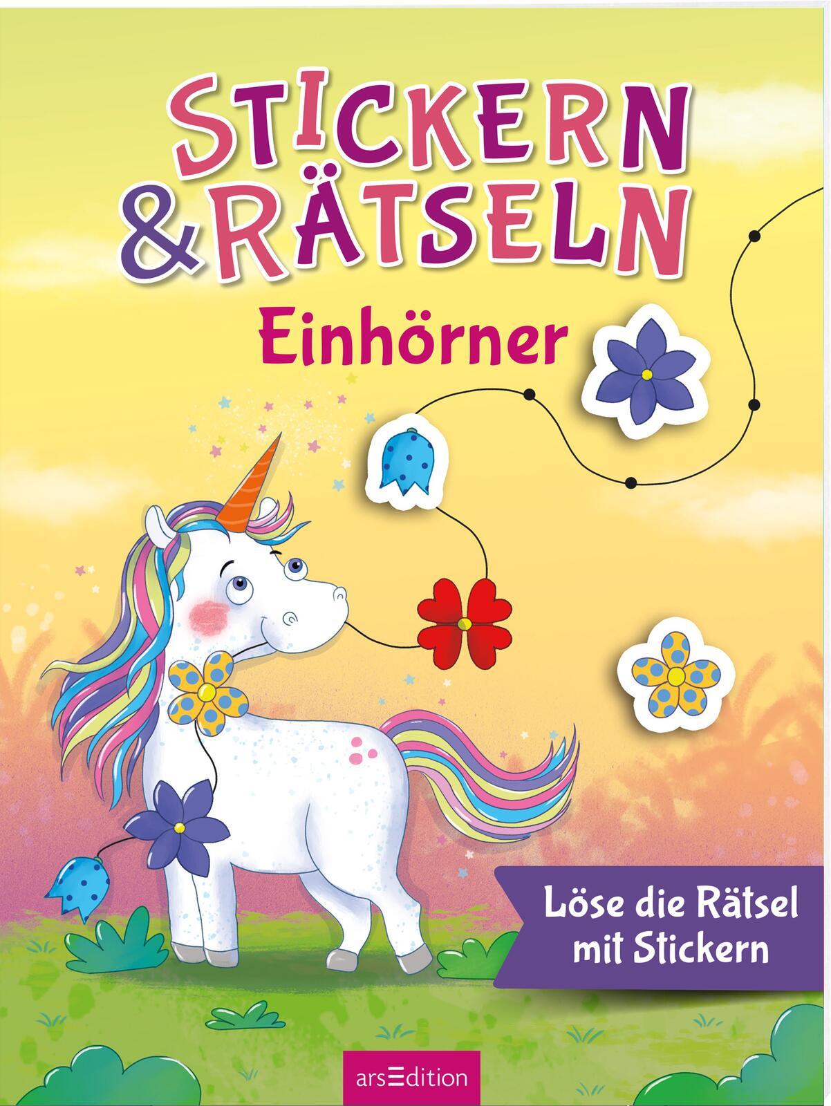 Cover: 9783845858142 | Stickern &amp; Rätseln ab 3: Stickern &amp; Rätseln - Einhörner | Sauter