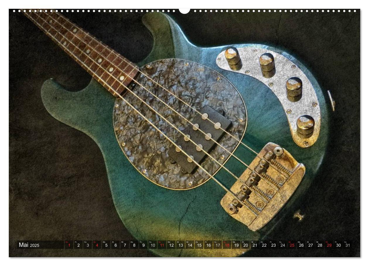 Bild: 9783435727933 | GITARREN Vintage Art (Wandkalender 2025 DIN A2 quer), CALVENDO...