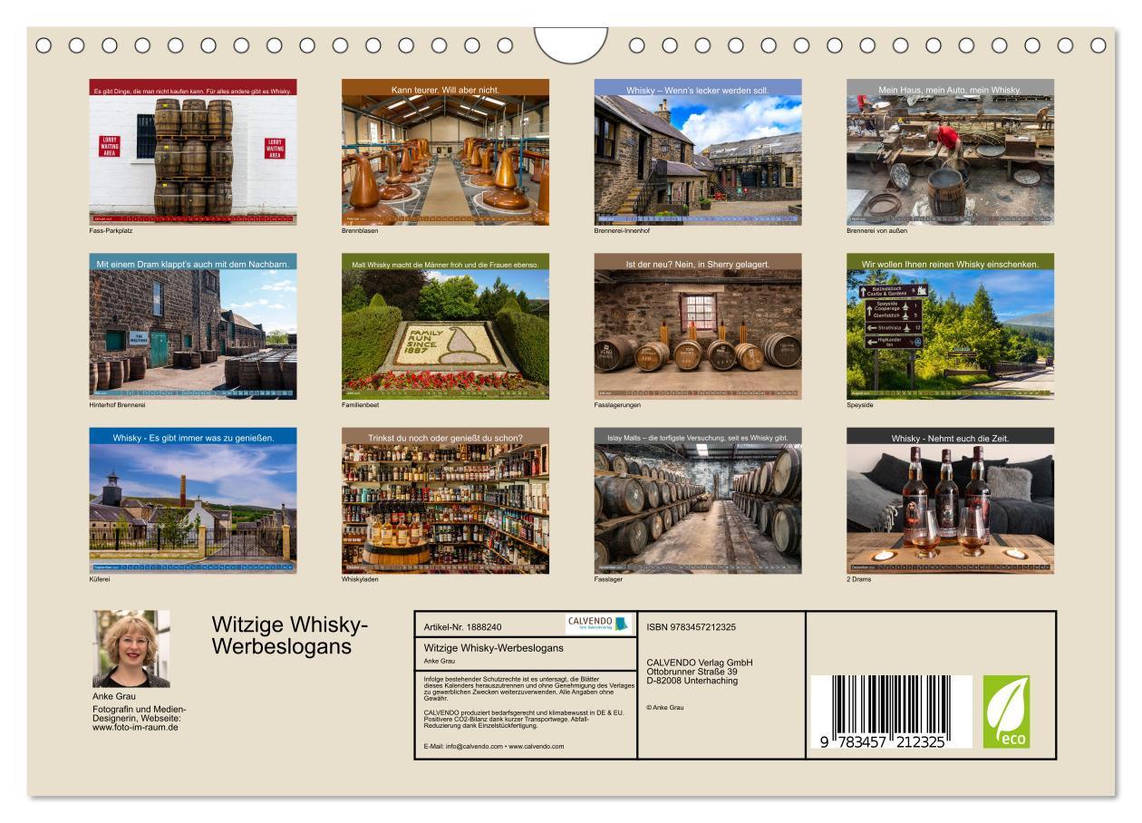 Bild: 9783457212325 | Witzige Whisky-Werbeslogans (Wandkalender 2025 DIN A4 quer),...