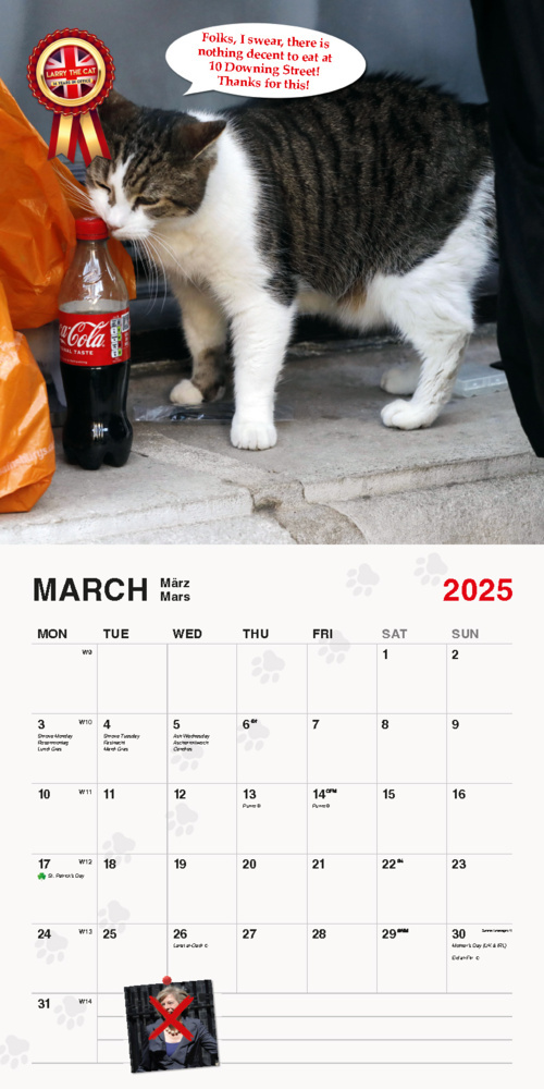 Bild: 9798893610581 | Larry The Cat 2025 | Chief Mouser to the Cabinet Office | Kalender