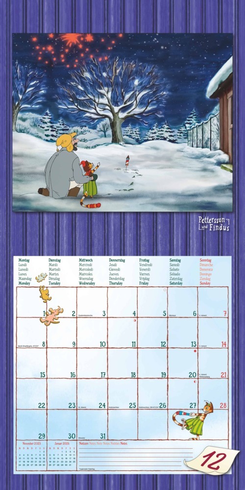 Bild: 4251732343958 | Pettersson &amp; Findus 2025 - Broschürenkalender 30x30 cm (30x60...