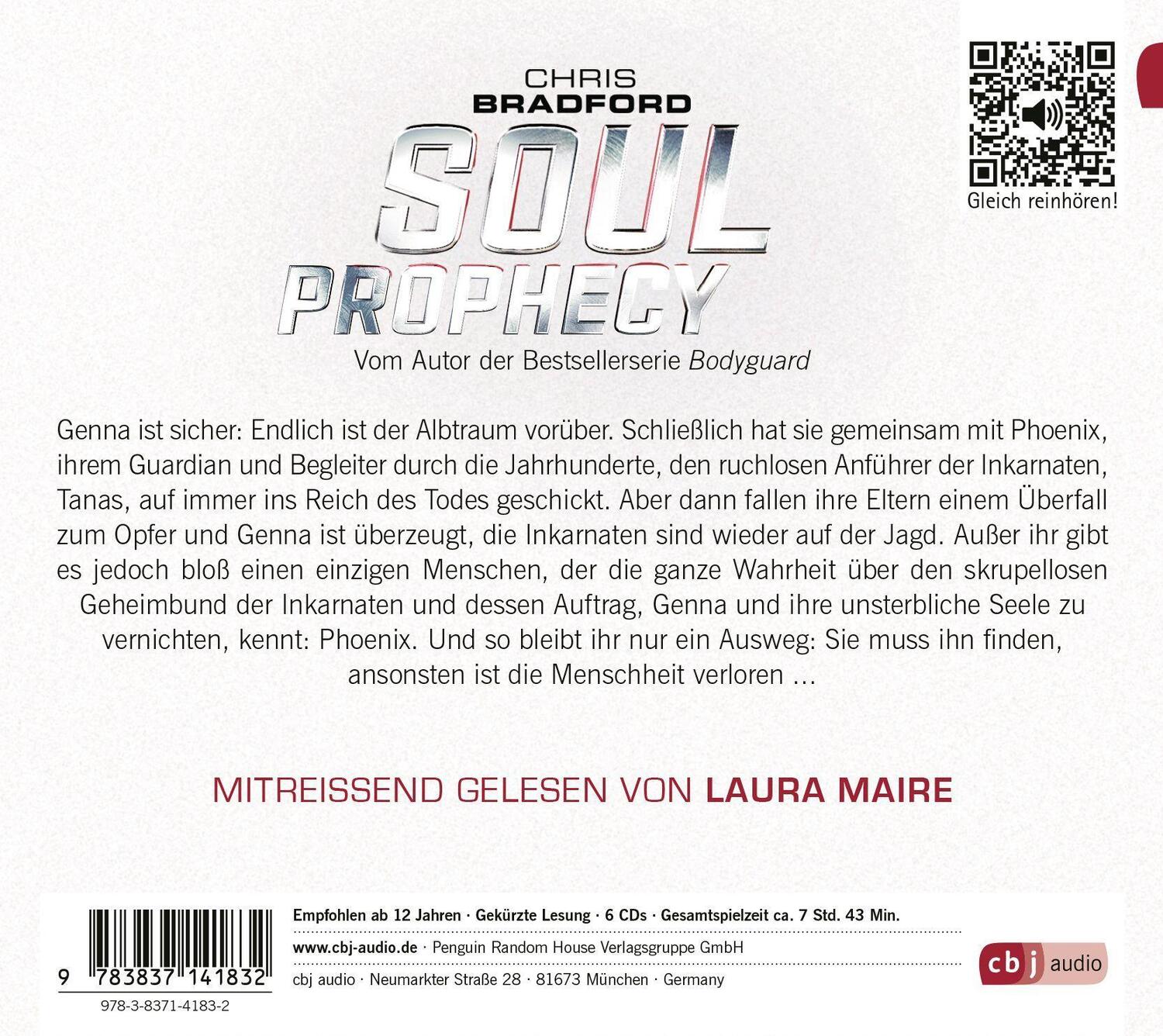 Bild: 9783837141832 | Soul Prophecy | Vom Autor der Bestsellerserie »Bodyguard« | Bradford