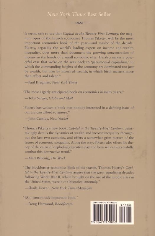 Rückseite: 9780674430006 | Capital in the Twenty-First Century | Thomas Piketty | Buch | 685 S.