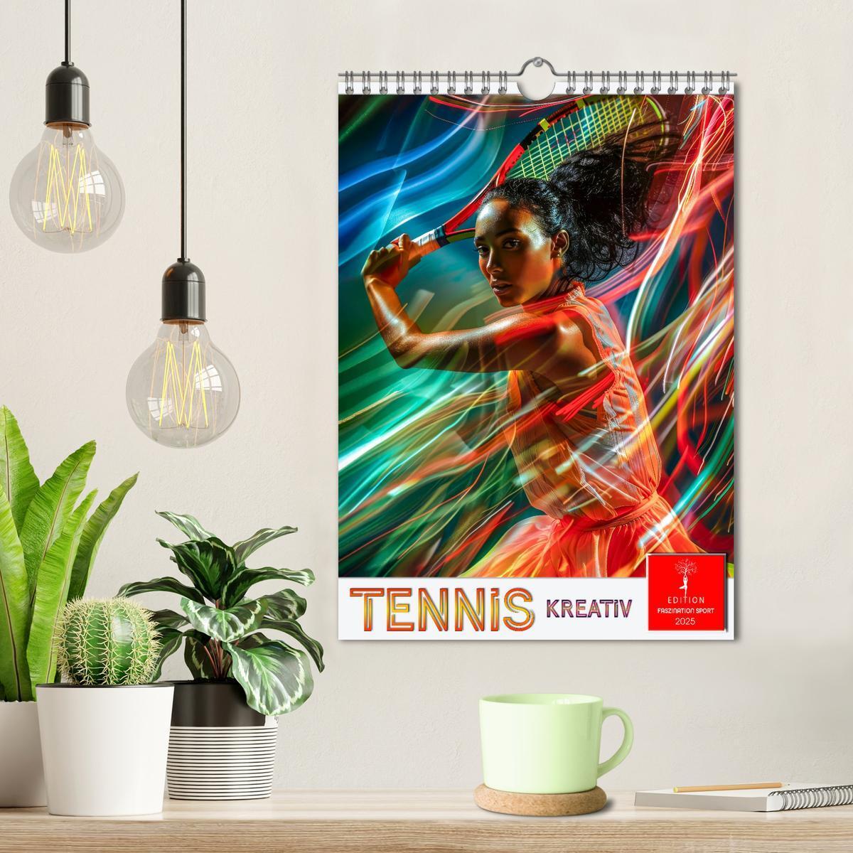 Bild: 9783457156018 | Tennis kreativ (Wandkalender 2025 DIN A4 hoch), CALVENDO...